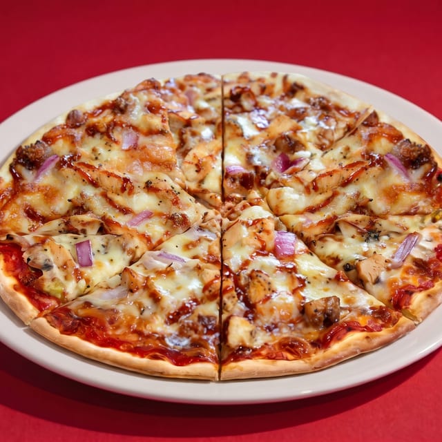 BBQ Chicken Pizza.