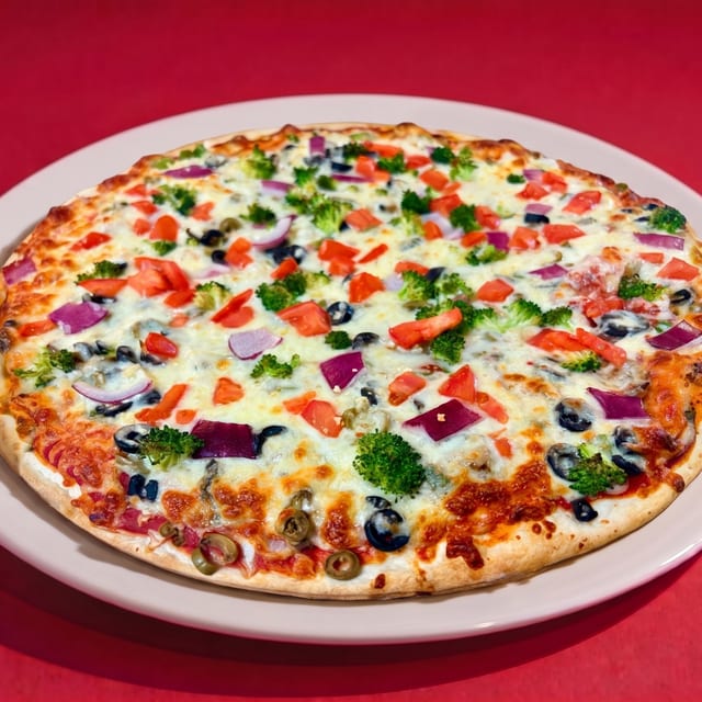 Veggie Supreme Pizza.
