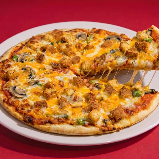 Spicy Chicken Supreme Pizza.