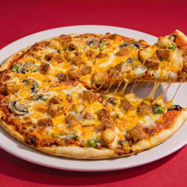 Spicy Chicken Supreme Pizza.