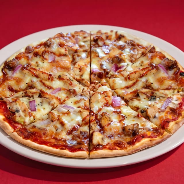 BBQ Chicken Pizza.