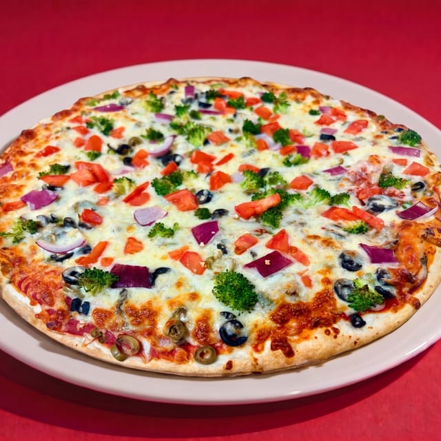 Veggie Supreme Pizza.
