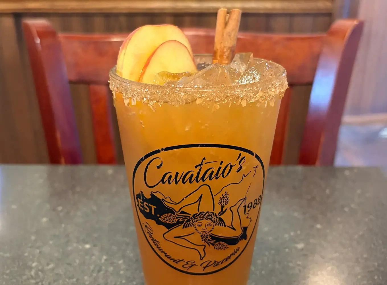 beverages at Cavataio's restaurant and pizzeria in Staunton IL
